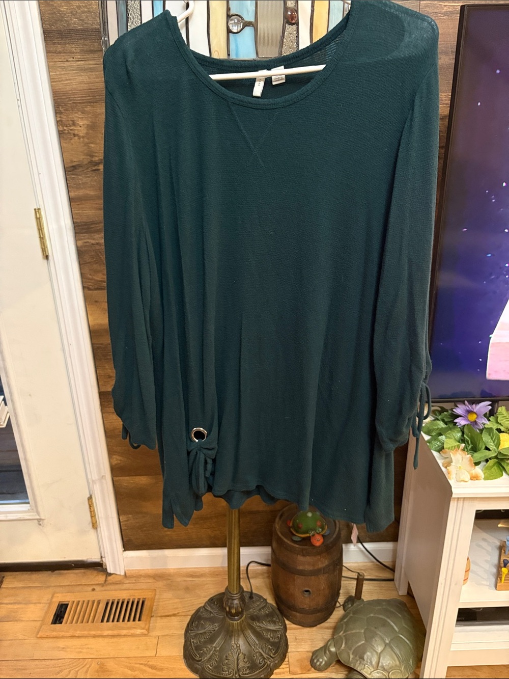 Cato Teal Green Long Sleeve Tunic Top